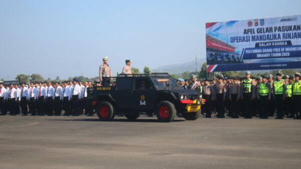 2.678 Personel Dikerahkan, Kapolda NTB Pimpin Apel Ops Mandalika Rinjani 2026 Amankan MotoGP